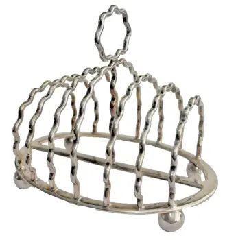 Antique elegant silver plated toast rack Walker & Hall Edwardian