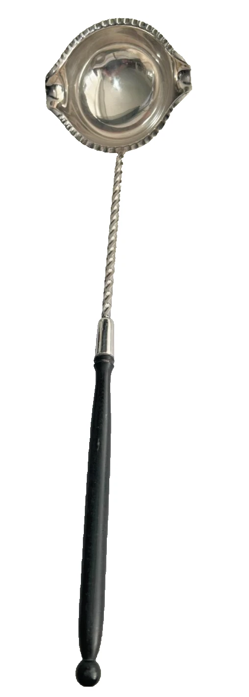 Antique Victorian large toddy ladle silver plate Mappin & Webb