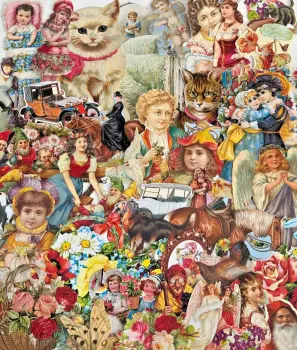 Decoupage Victorian style Paper scraps x 40 ladys babys flowers dogs cats