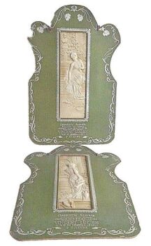 Antique French Art Nouveau advertising signs Vincent Lucien Hat Shop Millener