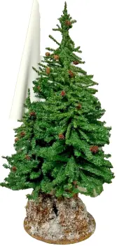 Vintage Christmas tree shop display mica glitter tiny pine cones