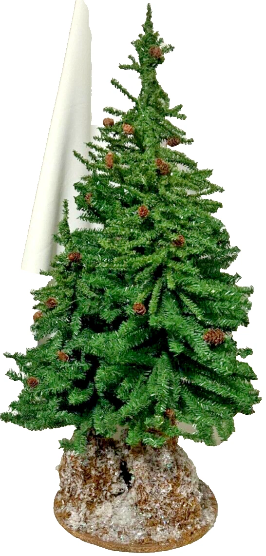 Vintage Christmas tree shop display mica glitter tiny pine cones