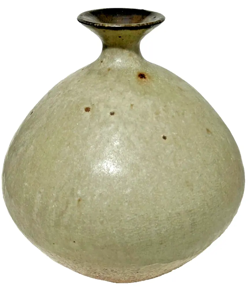 Stoneware vase signed by John Green Basing Farm Cheesemans Studio Pottery