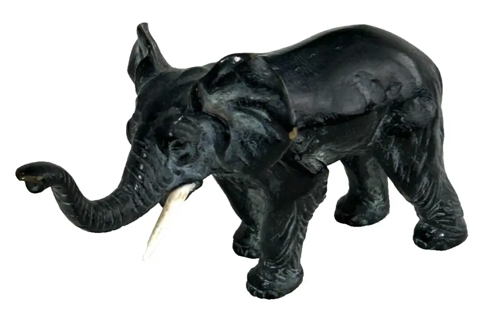 Antique cold painted Bronze elephant figure