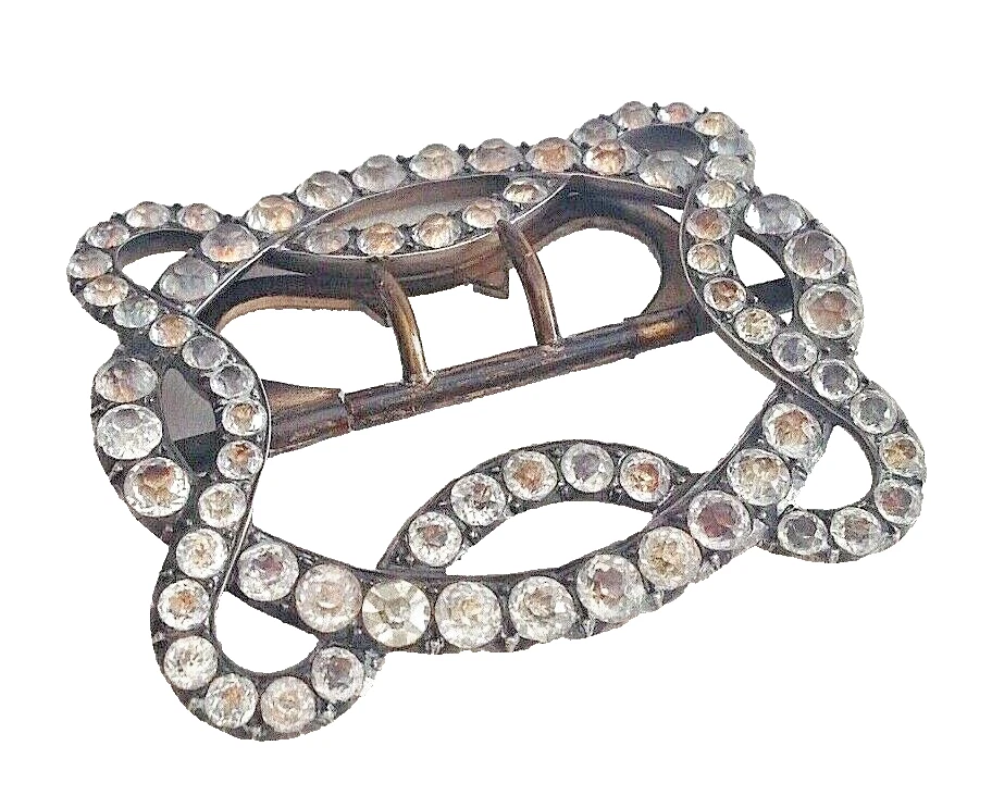 Antique Victorian French Silver Paste Buckle