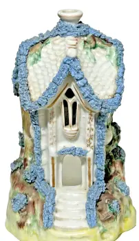 Antique ceramic Victorian Staffordshire pastel burner Very pretty