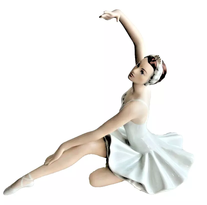 Vintage Royal Dux Ballerina seated figure ceramic figurine