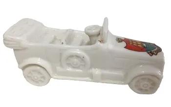 Antique WW1 crested china figure two seater tourer car Morecambe crest