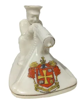 Antique WW1 crested china Machine Gunner Wolverhampton crest