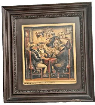 Antique Arthur Osborne Ivorex Plaque Mr Pickwick Bath Whist at Wardles