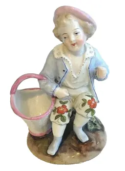 Antique German Conti Boheme fairing match Boy with basket