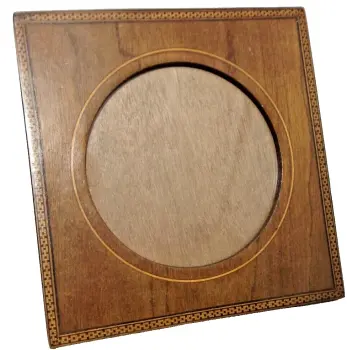 Antique Edwardian Marquetry inlay wood picture frame