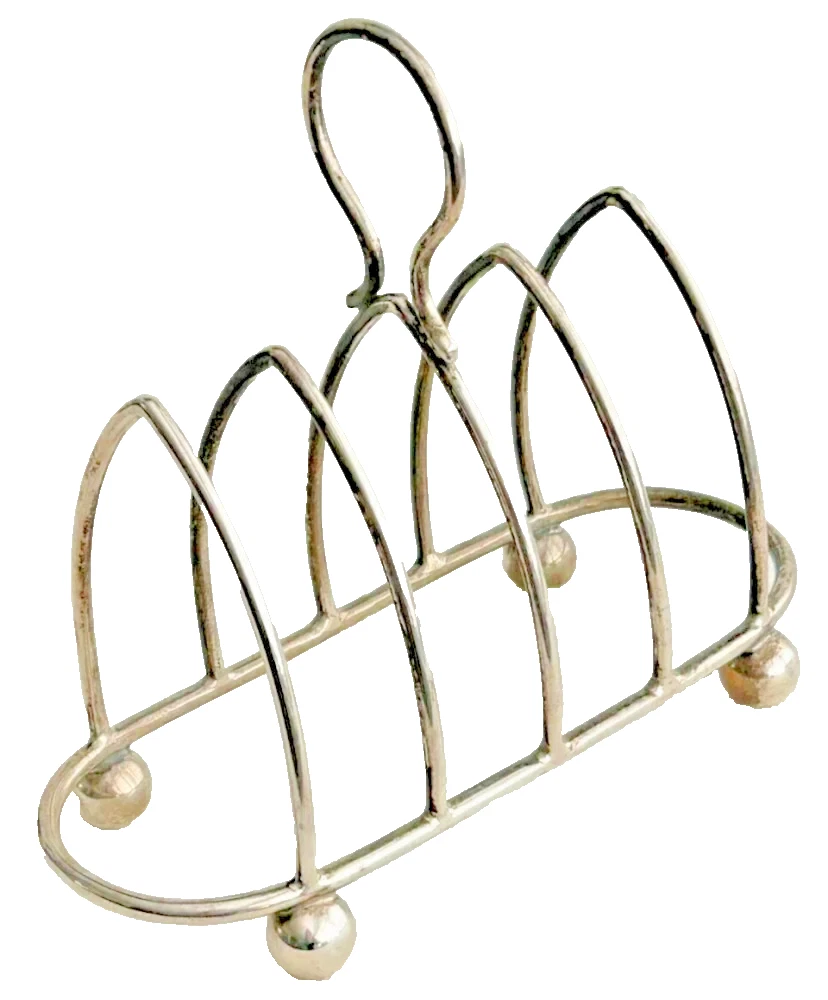 Antique Edwardian Sterling Silver toast rack hallmarked Birmingham 1910