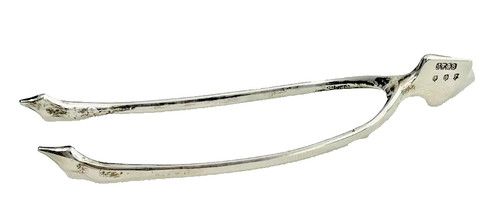 Antique sterling silver novelty wishbone sugar tongs hallmarked Edinburgh 1