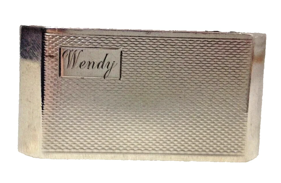 Antique Sterling Silver napkin ring engraved Wendy hallmarked Birmingham 19