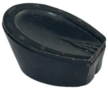 Antique Papier mache novelty snuff box Horse Hoof
