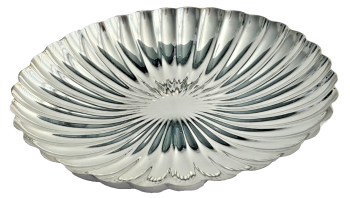 Antique fluted shallow silver plate dish or bowl fantastic design Elkington