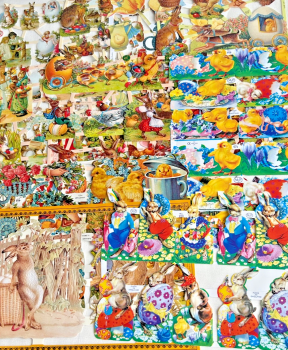 Set 2 : Scrap Lithograph Easter Bunny Chick Egg Chicks x 11 Sheets