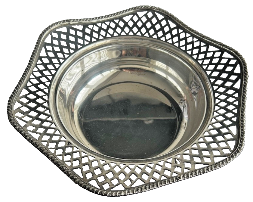 Antique Sheffield silver plate plated bon bon dish lion paw feet