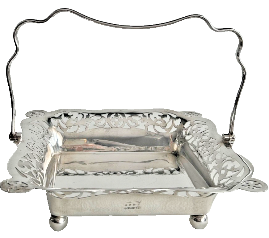 Antique Sheffield silver plate plated bon bon fruit or bread roll dish