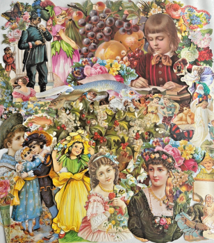 Decoupage Victorian style Paper scraps x 40 ladys angels flowers flowers E