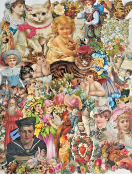 Decoupage Victorian style Paper scraps x 40 ladys angels flowers nursery rhymes D