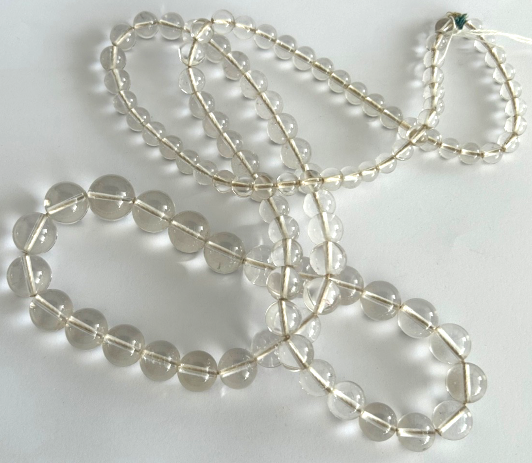 vintage crystal pearls of light beads bead necklace for up cycling re strin