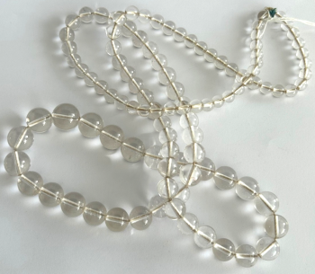 vintage crystal pearls of light beads bead necklace for up cycling re stringing