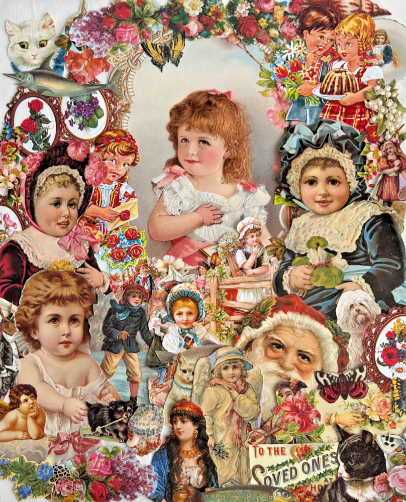 Decoupage Victorian style Paper scraps x 40 ladys angels flowers cats fairies C