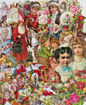 Decoupage Victorian style Paper scraps x 40 ladys babys flowers dogs cats M