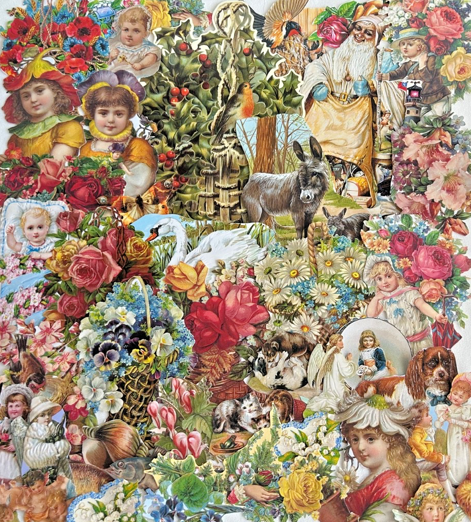 Decoupage Victorian style Paper scraps x 40 ladys babys flowers dogs cats Z