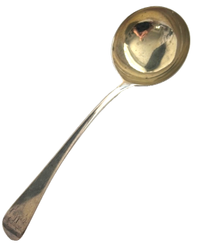 Antique Sterling silver ladle hallmarks London 1795 Georgian J Berenger