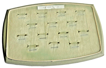A Vintage jewellery jeweller shop display pad ring wedding rings
