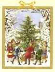  Christmas Tree Victorian Style Large Advent Calendar Children Carols 