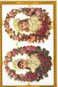 a178 - Children Christmas Roses Holly Wreaths