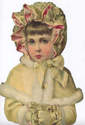 7105 - Christmas Snow Babys Lace Bonnets Hats