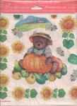 DFT04 Teddy Bear Sunflowers Pumpkins Decoupage Tissue Paper x 7