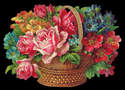  5142 - Flower Basket Bouquet Scrap