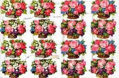 7134 - Flowers Baskets Roses Violets