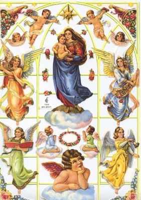 7024 - Christmas Angels Mary Baby Jesus
