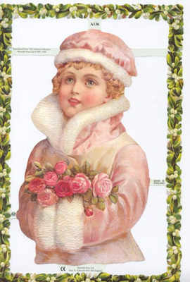 a136 - Christmas Girls Roses Garlands