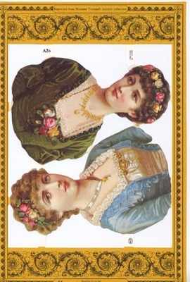 a026 - Victorian Ladys Costumes Flowers