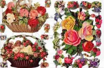 7098 - Flowers Baskets Children Roses