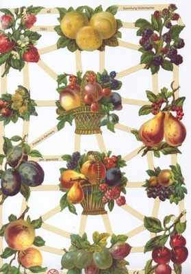 7261 - Fruit Basket Plum Cherry Apple Strawberry