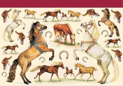 DFV061 - Horses Circus Palomino Ponys