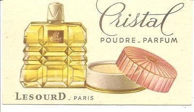 Vintage Perfume Trade Card Lesourd Paris Cristal 