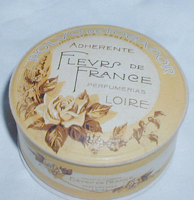 Vintage Loire Flevrs de France Powder Box 