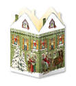 Mini House Advent Calendar Christmas Lantern Victorian Style Glittered