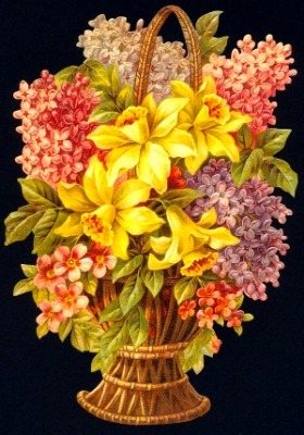  5037 - Flower Basket Bouquet Scrap