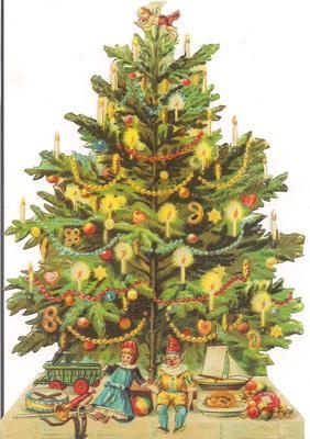  5050 - Christmas Tree Victorian Style Scrap